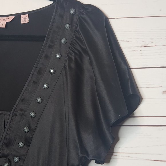Ted Baker Black Embellished Silk Dress - Picture 7 of 16